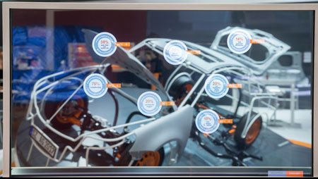 The highlights of the showcar Photo of the monitor, which shows the highlights of the show car
