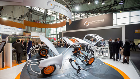 The stand of the Salzgitter AG Photo of the stand of the Salzgitter AG