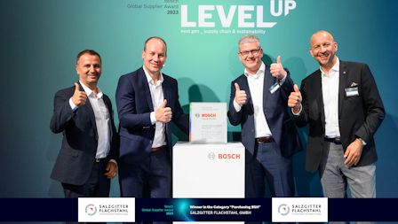 Salzgitter AG acknowledged with the "Bosch Global Supplier Award" Salzgitter AG acknowledged with the "Bosch Global Supplier Award"