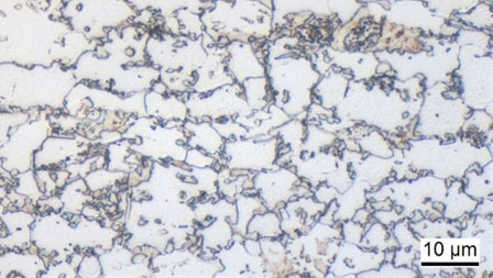 Typical microstructure of HCT590Xxtend® Typical microstructure of HCT590Xxtend® dual phase steel