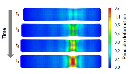 Optical strain analysis Photo of the optical strain analysis