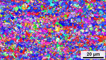 Microstructure of a complex-phase steel Picture of the microstucture