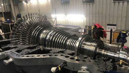 Turbine of machine 4 Photo of the turbine of machine 4